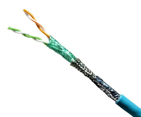 DataMax Extreme Ethernet Cat 5e, Hi Flex, AWM 2463 – 24 AWG, 2 pair, shielded, TPE, Teal