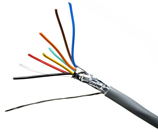 Quabbin Multiconductor Audio, Control & Computer Interconnect, AWM 2464 – 22 AWG, 7 conductor, shielded, PVC, Chrome Gray