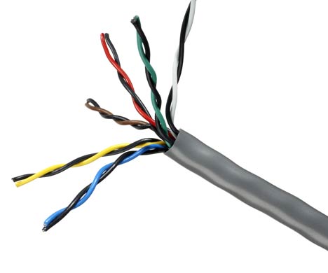 Quabbin Multipair Control & Sound Interconnect, AWM 2464 – 22 AWG, 3 pair, unshielded, PVC, Chrome Gray