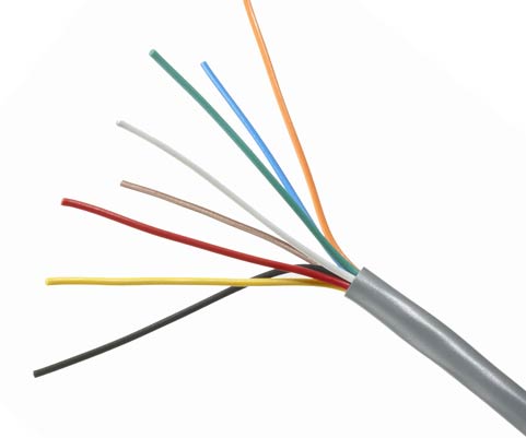 Quabbin Multiconductor RS-232, AWM 2464 – 22 AWG, 12 conductor, unshielded, PVC, Chrome Gray
